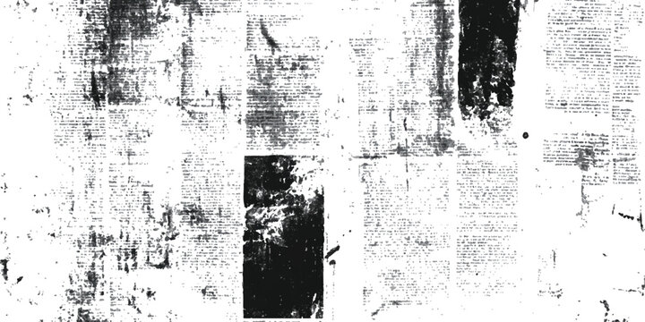 Grunge newsprint texture, vintage wallpaper pattern, vintage poster design. Old crumpled grunge newspaper paper texture background.