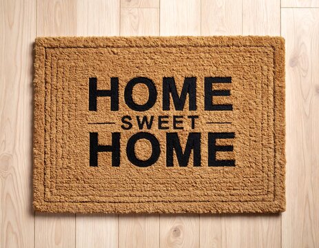 Doormat with words "Home Sweet Home.