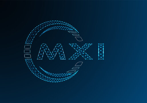 MXI low poly letter logo vector design. MXI lower poly logo design. Low poly logo.