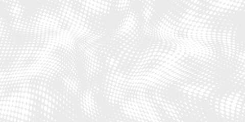 Dot white gray wave light technology texture background. Abstract big data digital concept modern arts dotted