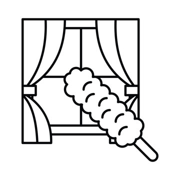 window cleaning duster black and white clip art preview