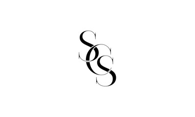 SCS initial letters, monogram logo