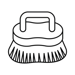 Cleaning Brush Vector outline illustration style icon
