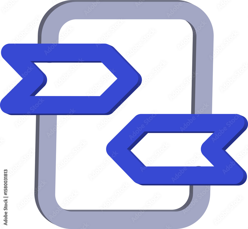 Fototapete abstract 3d geometric shapes with blue and gray colors creating a dynamic and modern visual composit