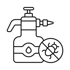 Bug Spray Vector outline illustration style icon