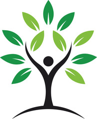 Flourishing Life A Symbolic Illustration of Wellness and Nature