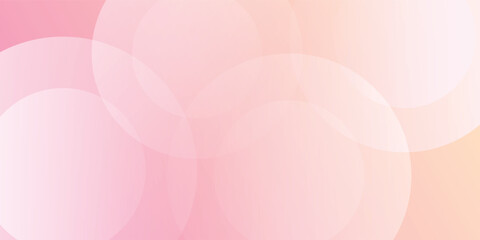 Minimalist banner background, pastel colorful, pink and yellow gradations. Circle effect style geometric, abstract background modern arts
