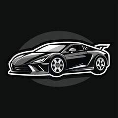 Obraz premium Car logo, auto detailing logo, automotive logo. Sports vehicle vector illustration, sports vehicle icon