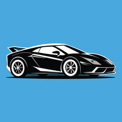 Car logo, auto detailing logo, automotive logo. Sports vehicle vector illustration, sports vehicle icon