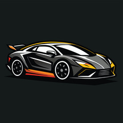 Obraz premium Car logo, auto detailing logo, automotive logo. Sports vehicle vector illustration, sports vehicle icon
