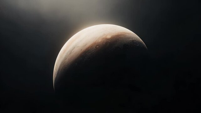 Planet in dark space