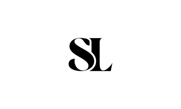 SL initial letters, monogram logo