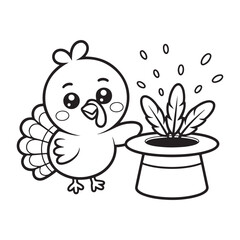 Bold and easy thanksgiving coloring page