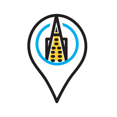 Vector multi color icon for San francisco