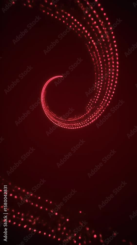 Poster red abstract spiral glowing light animation background loop