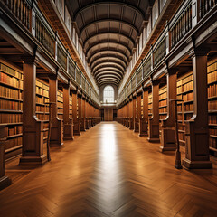 Rows of Books Leading Lines in a Library The British Library 1