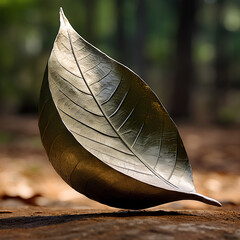 Leaf Sculpture on White Background – Minimal Natural Art
