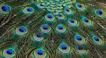 peacock feather close up