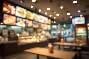 Blurred fast food restaurant interior (5)