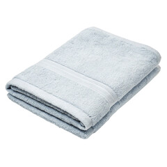 Soft gray towel folded neatly.