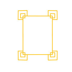 Obraz premium Chinese oriental gold frame