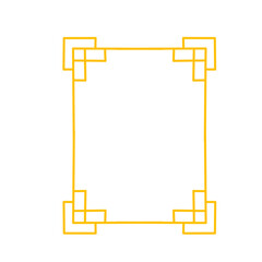 Chinese oriental gold frame