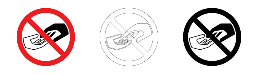 Avoid contact sign in vector format
