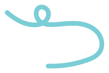 abstract wavy squiggle thin line on white background. vector illustration.