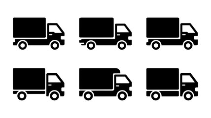 Vector art of cargo trucks deliver goods for shipping and transport, isolated on white background