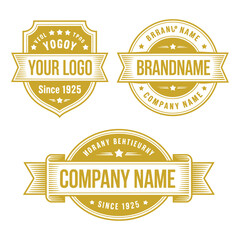 Unique badge logo Modern and minimalist vector and abstract logo