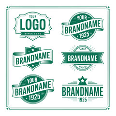 Unique badge logo Modern and minimalist vector and abstract logo