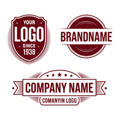 Unique badge logo Modern and minimalist vector and abstract logo