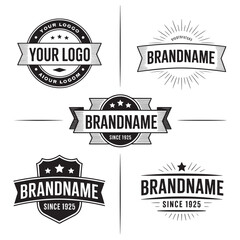 Unique badge logo Modern and minimalist vector and abstract logo