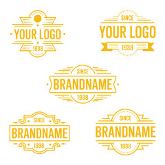 Unique badge logo Modern and minimalist vector and abstract logo