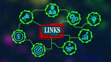 Social networking Links service concept. Global communication network Business  social network and business connections - Powered by Adobe