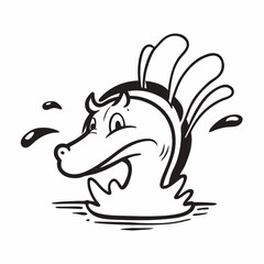 vector illustration of a crocodile