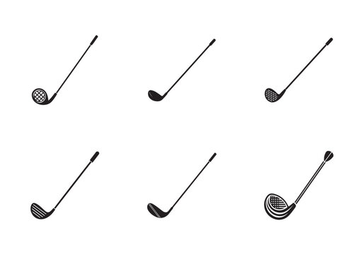 golf club line art vector illustration