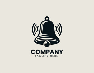 Dynamic Business Bell Alert Notification Service Company Vector Logo Design