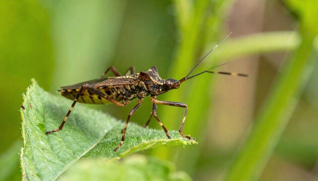 Jagged Ambush Bug on a Leaf