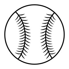 Baseball ball vector icon set. Baseball illustration sign collection. Baseball stitches symbol or logo.