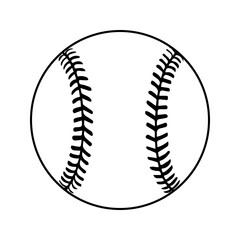 Baseball ball vector icon set. Baseball illustration sign collection. Baseball stitches symbol or logo.