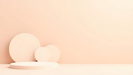 Fototapeta premium 3D Circular Podium Abstract Modern Product Display
