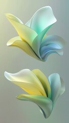 Abstract Floral Design in Pastel Hues