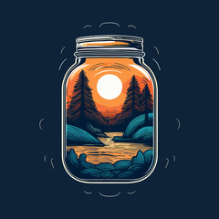 Mason Jar Creative Concept Design - Peace in a Jar
