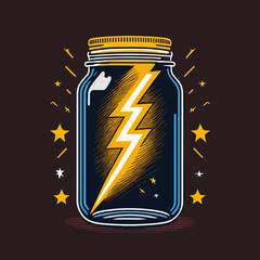 Mason Jar Creative Concept Design - Lightning in a Jar