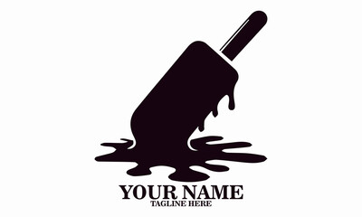 Popsicle ice cream icon. Popsicle with Sparkles vector illustration, popsicle ice cream logo design and ice cream popsicle isolated on white background