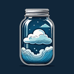 Mason Jar Creative Concept Design - Storm in a Jar