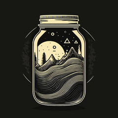 Mason Jar Creative Concept Design - Night Hike in a Jar