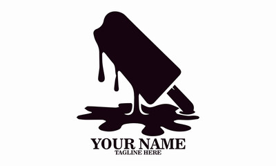 Popsicle ice cream icon. Popsicle with Sparkles vector illustration, popsicle ice cream logo design and ice cream popsicle isolated on white background