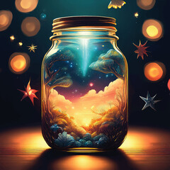 Mason Jar Creative Concept Design - Dreams in a Jar